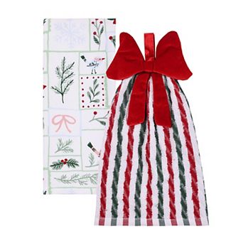 St. Nicholas Square® 2 pc Bow Tie Top Kitchen Towel Set