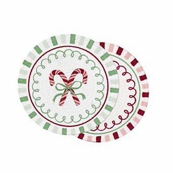 St. Nicholas Square® 2 pc Holiday Sweets Braided Trivet Set