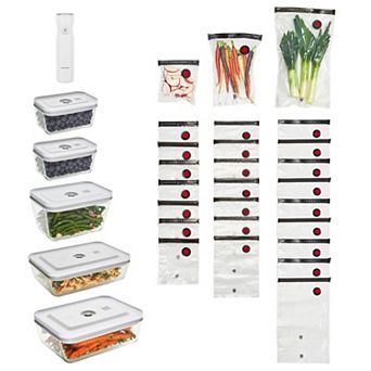Zwilling Fresh & Save 32 pc Vacuum Sealer Machine Set, Airtight Food Storage Containers, Glass