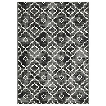 Contemporary Area Rug Machine Washable Non Slip Non Shedding Ultra Thin Floor Cover for Bedroom