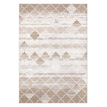 Boho Area Rug Machine Washable Vacuum Clean Ultra Thin Stain Resistant Carpet for Living Room