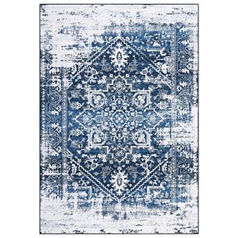 Distressed Area Rug Machine Washable Non Slip Non Shedding Ultra Thin Floor Cover for Bedroom