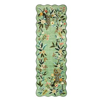 Vintage Floral Area Rug Machine Washable Non Slip Non Shedding Ultra Thin Floor Cover for Bedroom