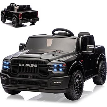 24V Ride on Car Licensed RAM 2500, 2 Seater Ride on Car for Kids w/Remote Control, Toddler Electric