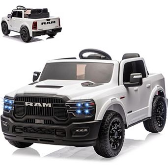 24V Ride on Car Licensed RAM 2500, 2 Seater Ride on Car for Kids w/Remote Control, Toddler Electric