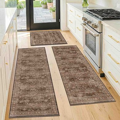 BOGASYL 3 Piece Vintage Kitchen Rug Set