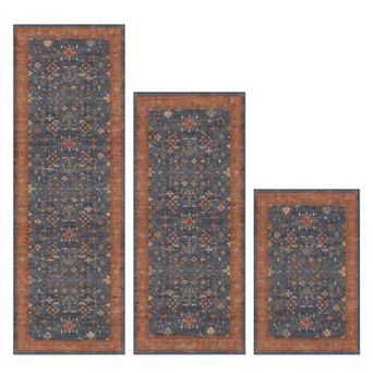 BOGASYL 3 pc Vintage Kitchen Rug Set