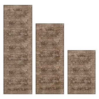 BOGASYL 3 pc Vintage Kitchen Rug Set