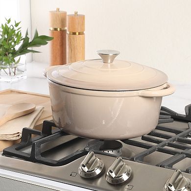 Gibson Home Addlestone 5 Quart Enameled Cast Iron Dutch Oven with lid