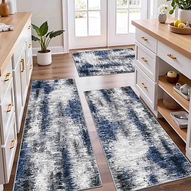 BOGASYL 3 Piece Non Slip Kitchen Rug Set