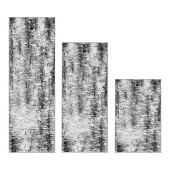 BOGASYL 3 pc Non Slip Kitchen Rug Set