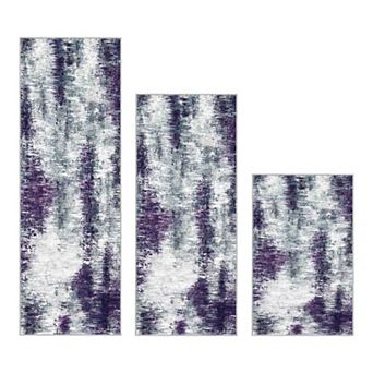 BOGASYL 3 pc Non Slip Kitchen Rug Set