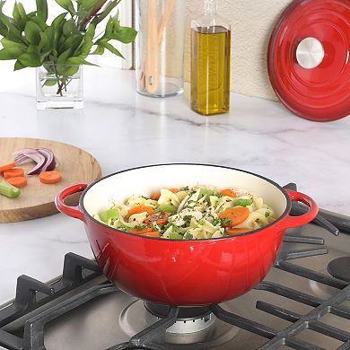 Gibson Home Addlestone 2.65Qt Enameled Cast Iron Dutch Oven with Lid