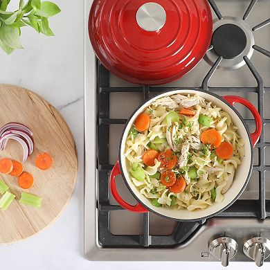 Gibson Home Addlestone 2.65Qt Enameled Cast Iron Dutch Oven with Lid