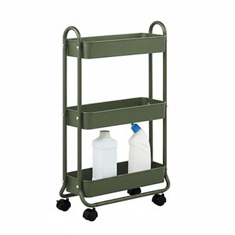 3 tier Slim Rolling Storage Cart Organizer with Wheels for Bathroom Laundry Kitchen Garage