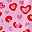 Pink Hearts Print