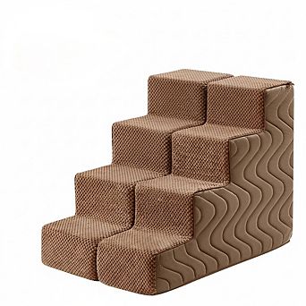 2-in-1 Pet Steps & Bed: Non-Slip Surface, Scratch-Resistant, Washable, Joint Support
