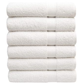 Bath Towels Set Of 6 Cotton Lightweight Soft & Highly Absorbent Luxury For Bathroom Gym Pool
