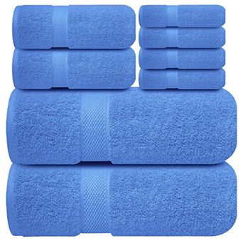 Luxury Cotton Towel Set, 8 Pieces, Soft and Absorbent for Bathroom