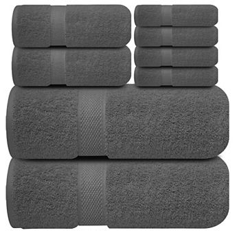 Luxury Cotton Towel Set, 8 Pieces, Soft and Absorbent for Bathroom