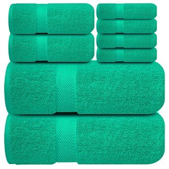 Luxury Cotton Towel Set, 8 Pieces, Soft and Absorbent for Bathroom