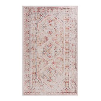 Aurora Ascent 5x8 Beige Washable Low Pile Non Slip Area Rug