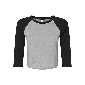 Bella + Canvas Womens/Ladies Contrast Heather Crop Top