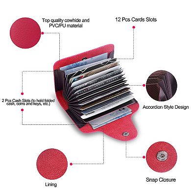 12 Slot PU Leather Card Holder Wallet