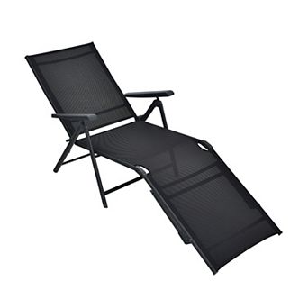 Costway Patio Folding Chaise Lounge Chair Outdoor Portable Reclining Lounger Beach