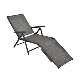 Costway Patio Folding Chaise Lounge Chair Outdoor Portable Reclining Lounger Beach