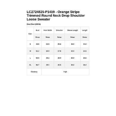 Trimmed Round Neck Drop Shoulder Loose Sweater