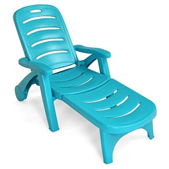 Costway Folding Chaise Lounge Chair 5-Position Adjustable Recliner