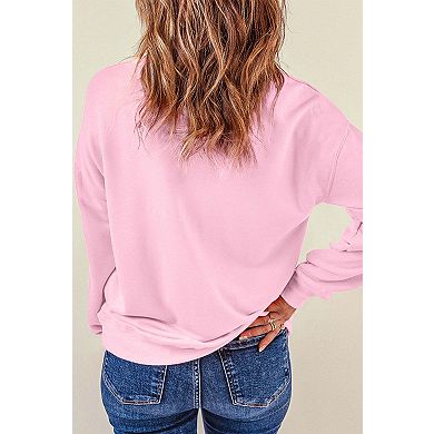Valentine LOVE Chenille Embroidered Sweatshirt