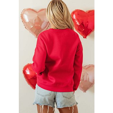 Puff XOXO Print Valentines Heart Sweatshirt