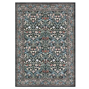 Fashionwu Floral Pattern Area Rug Cottagecore Carpet Cozy Home Decor for Living Room Bedroom