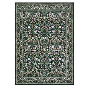 Fashionwu Floral Pattern Area Rug Cottagecore Carpet Cozy Home Decor for Living Room Bedroom