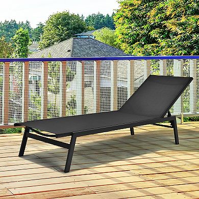 Costway 2 PCS Patio Lounge Chair Chaise Recliner Back Adjustable Garden
