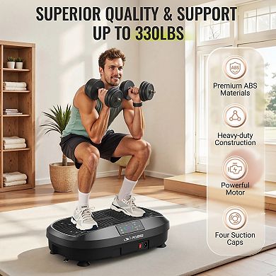 Vibration Plate Exercise Machine, 330 lbs Capacity Lymphatic Drainage Machine