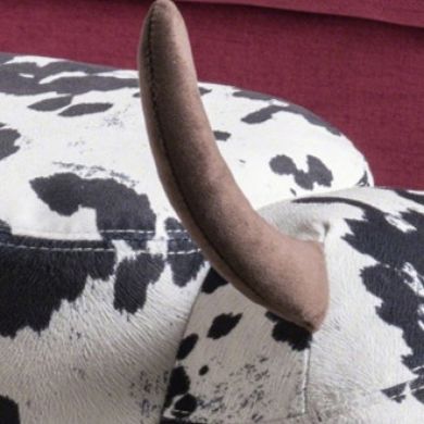 Cow-Shaped Ottoman, Practical & Easy to Use Accent Stool, Suitable for Living Room, Bedroom, Home