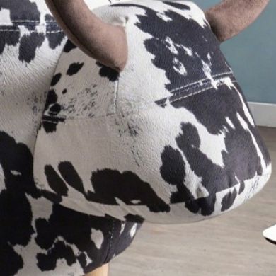 Cow-Shaped Ottoman, Practical & Easy to Use Accent Stool, Suitable for Living Room, Bedroom, Home