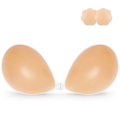 bra for backless dress kohls 3 Packs Women's Reusable Strapless Push-up Breathable Sticky Adhesive Bras for Backless Dress