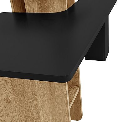 Set of 2 Nesting Coffee Tables,Farmhouse Wood Finish,Safe Rounded Corners for Living Room,Sofa Side