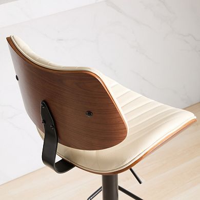 Mid-Century Modern Swivel Bar Stool Adjustable Height for Kitchen Island Dining Room Bar