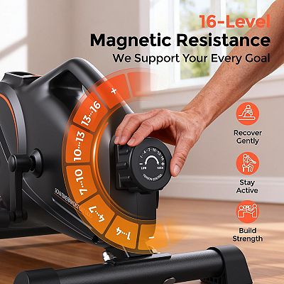 Yosuda Under Desk Bike Pedal Exerciser Magnetic Mini Exercise Bike