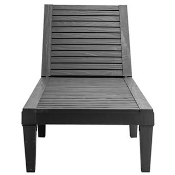 Costway Patio Lounge Chair Chaise Recliner Weather Resistant Adjustable