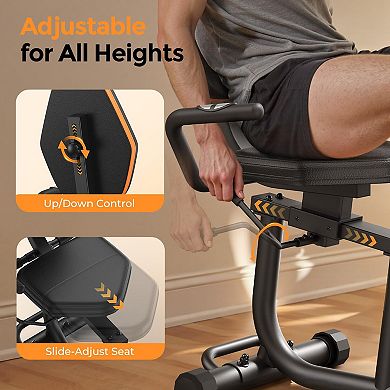 Yosuda Recumbent Exercise Bike for Home，Magnetic Staionary Bike for Seniors/Adults