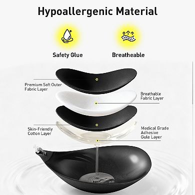Women Strapless Sticky Bra Sticky Bras Adhesive Bra Invisible Push up Lift Bra with Nipple Covers