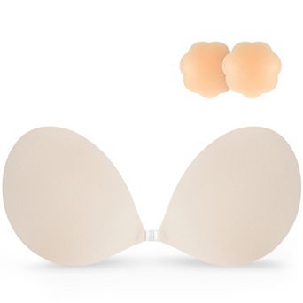 Women Strapless Sticky Bra Sticky Bras Adhesive Bra Invisible Push up Lift Bra with Nipple Covers