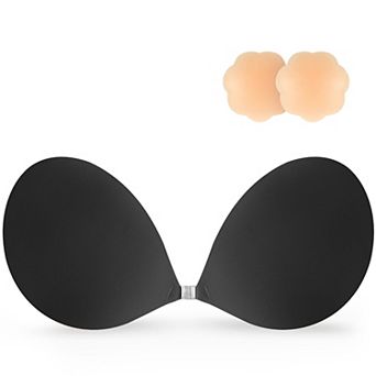 Women Strapless Sticky Bra Sticky Bras Adhesive Bra Invisible Push up Lift Bra with Nipple Covers
