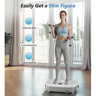 Vibration Plate, 400LBS Capacity Vibration Plate for Lymphatic Drainage, Max Space